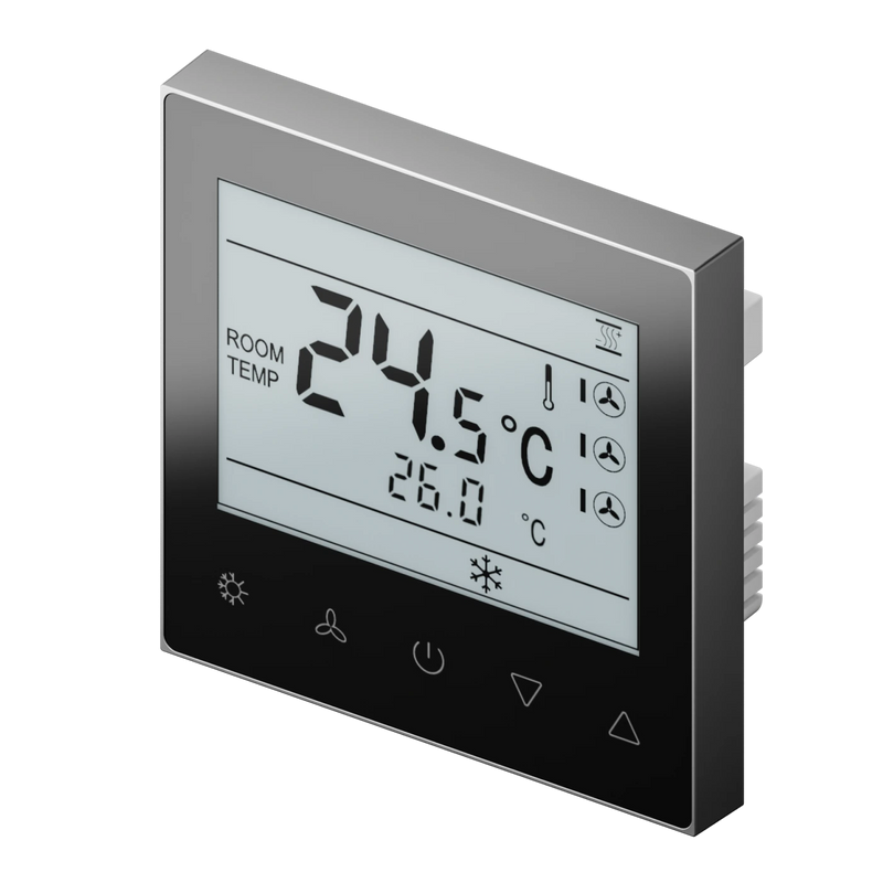 Nature Thermostat (Gray Frame - Black Glass)