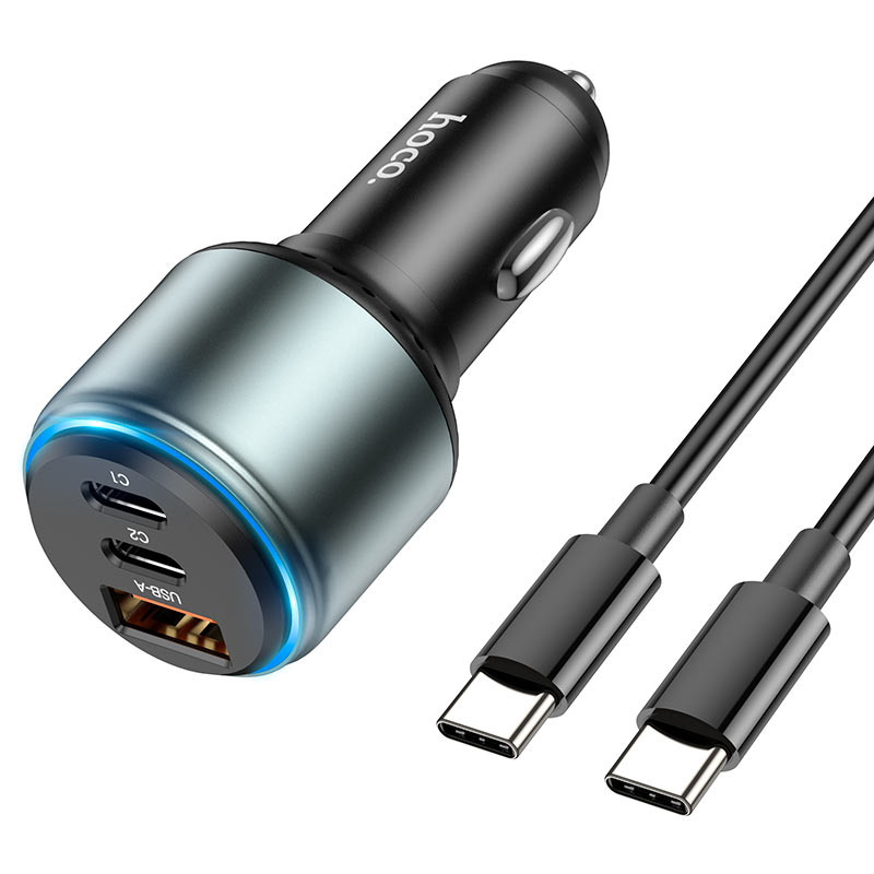 NZ9 Galloper 95W three-port(2C1A) car charger set(Type-C to Type-C)