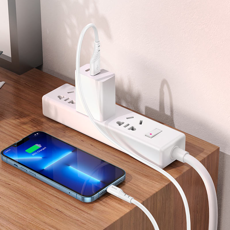 X97 Crystal color silicone charging data cable iP