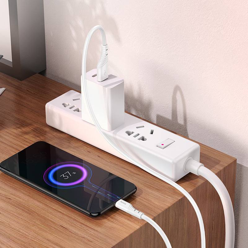 X97 Crystal color silicone charging data cable Micro