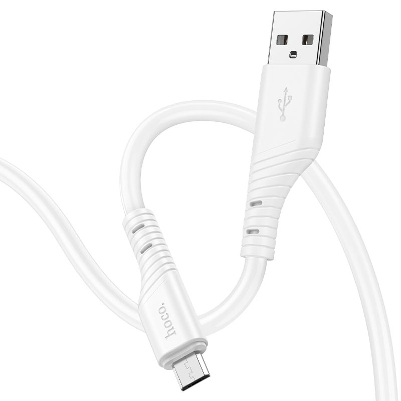 X97 Crystal color silicone charging data cable Micro