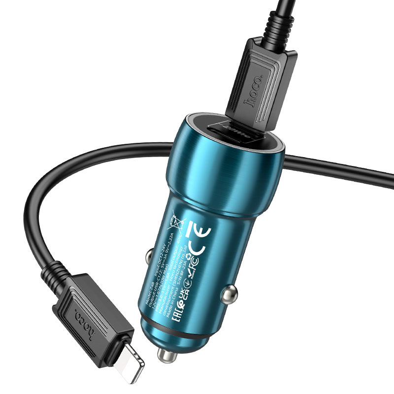 Z48 Tough 40W dual port(2C) car charger set(C to iP)