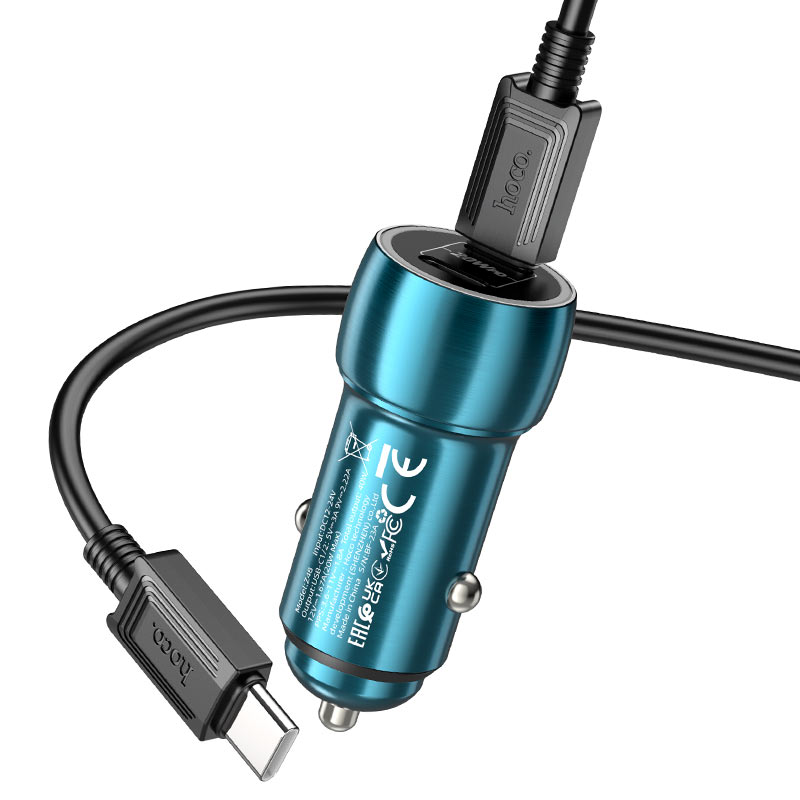 Z48 Tough 40W dual port(2C) car charger set(Type-C to Type-C)