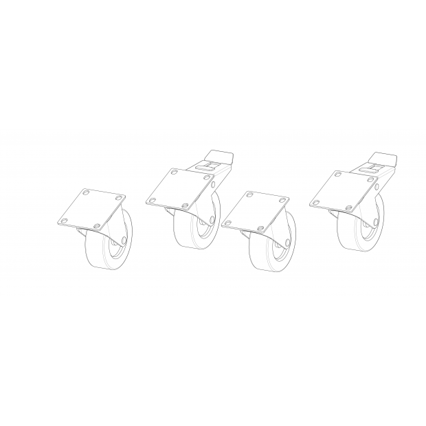 Cart Wheels KVV 987 031 (Wheel Kit)