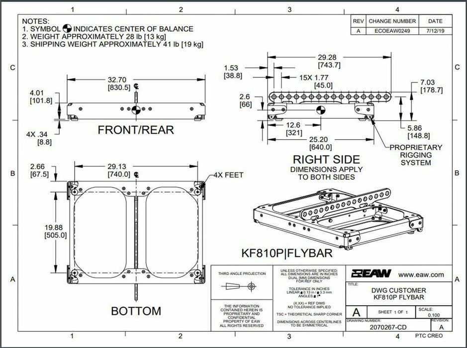 Base for FLYBAR suspension