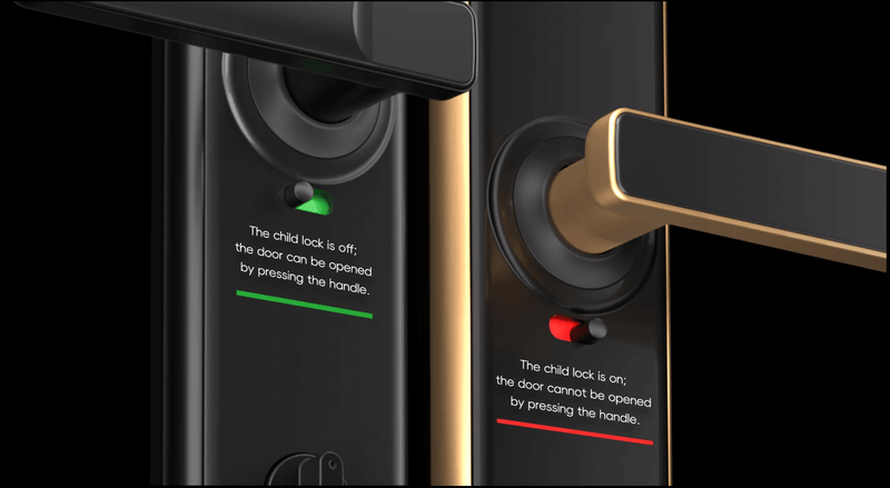 Smart Door Lock C200_Golden(24 No hook - Wooden door)